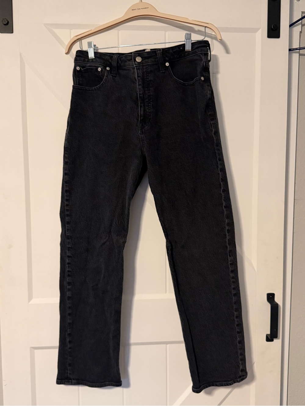 Madewell Black Jeans Size 31 Washed Black Straight Leg Denim